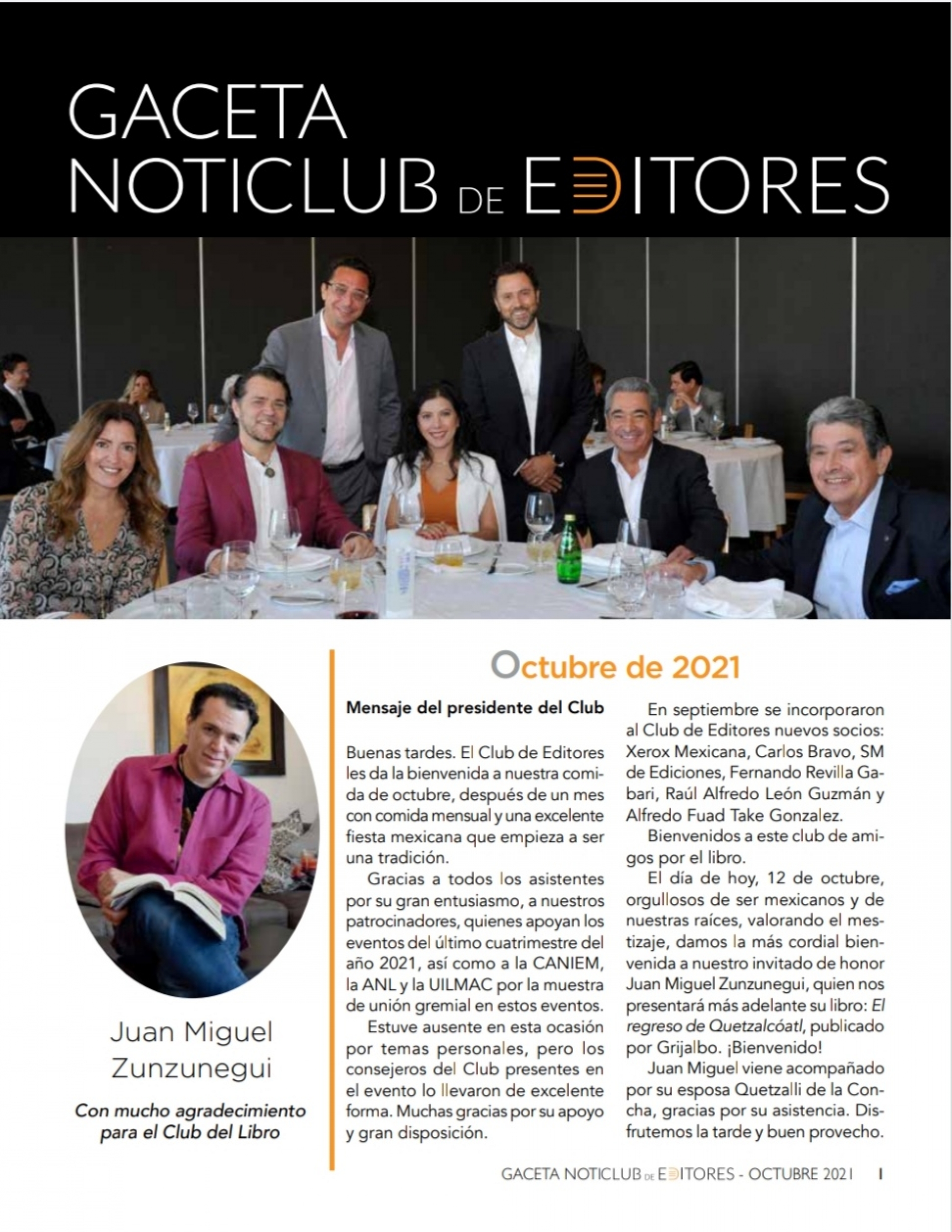 GACETA OCTUBRE 2021