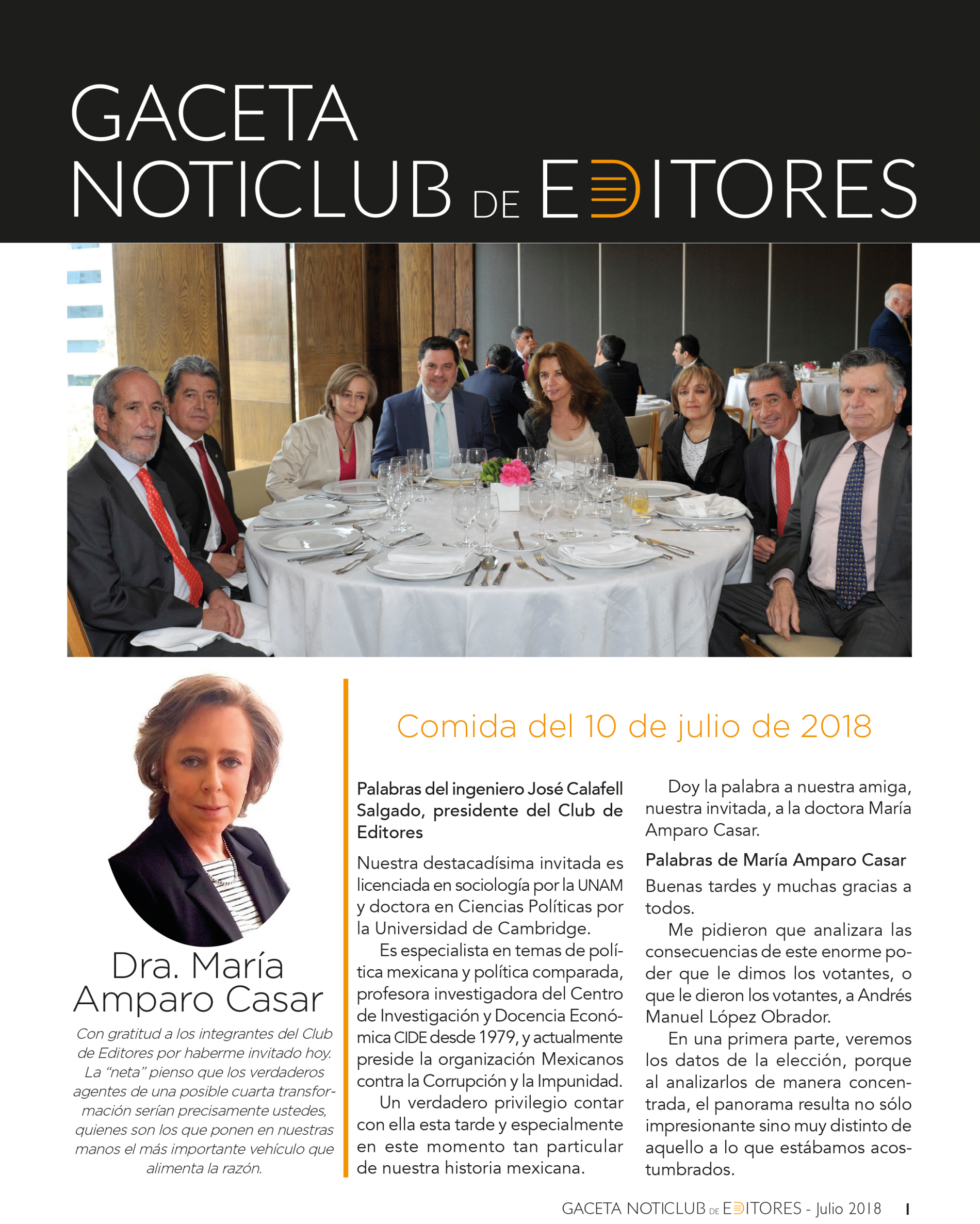 GACETA JULIO  2018